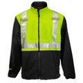 Tingley Rubber Tingley® Phase 2„¢ Hi-Vis Jacket, Zipper, Fluorescent Yellow/Green/Charcoal Gray, 3XL J73022.3X